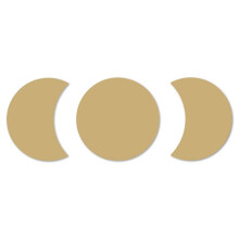 3D Circle Moon Mirror Wall Sticker Removable Decal Acrylic Art Mural Home Decor Crescent Moon Phase Wall Mirror -Golden
