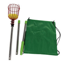 Fruit Picker Tool with Foam Cushion Protection, Extendable Metal Fruit Picking Pole for Mango and Orange, 1.2m