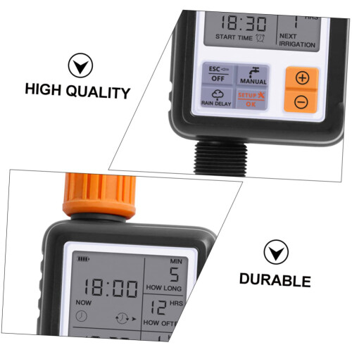 Automatic Garden Watering Timer with IP65 Waterproof Programmable Schedule, Outdoor Irrigation Controller for Hose, Sprinkler and Drip Systems 2