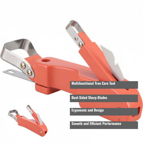 Dual Blade Bark Scraper Tool for Precision Tree Bark Removal and Garden Orchard Care 1