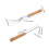 2pcs Ergonomic Hand Weeder with Wood Handle, Multifunction Garden Digging Tool for Precise Weeding 2