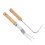 2pcs Ergonomic Hand Weeder with Wood Handle, Multifunction Garden Digging Tool for Precise Weeding 1