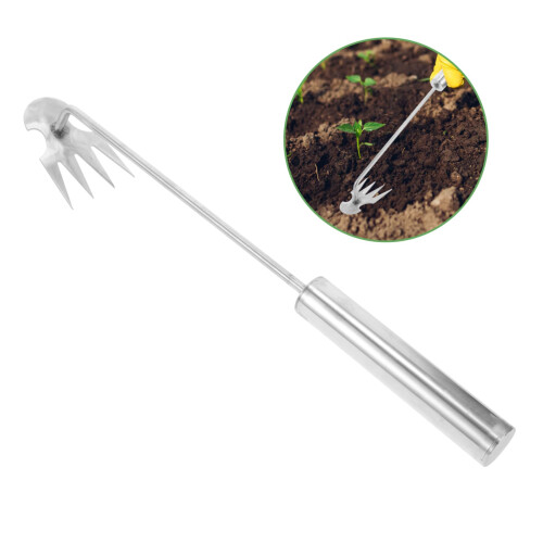 Garden Weeder Tool with Ergonomic Grip, Lightweight Manual Root Lifter for Efficient Garden Weeding 2