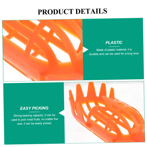 2pcs Fruit Picker Basket Set, Safe Reach Design, Fruit Friendly, Easy Install for Apples Oranges 1
