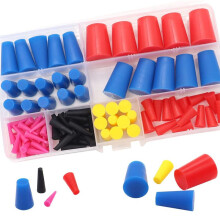 105Pcs 1/16Inch to 5/8Inch Silicone Rubber Tapered Plug Assortment Kits for Masking Off Holes During Powder Coating