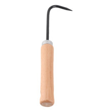 Garden Weeding Tool, Manual Hand Weeder with Ergonomic Wooden Handle and Rustproof Steel Hook