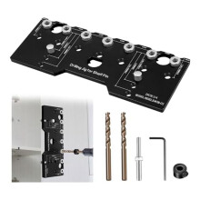 Plankpinmal 1/4 Inch Aluminium Plankpingeleider Nauwkeurige Kastmontagesjabloon Jig Plankpinboorsjabloon