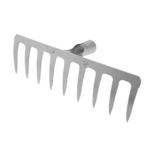 Heavy Duty Garden Rake Head Without Handle, Durable Iron Rake for Lawn, Leaf and Soil Care