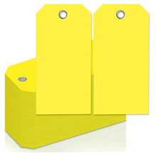4 3/4 Tum X 2 3/8 Tum Neon Fraktetiketter Tom Heavy Duty Hang Tags med Förstärkta Hål Skrivbara Bagageetiketter,B