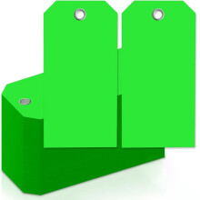 4 3/4In X 2 3/8In Neon Shipping Tags Blank Heavy Duty Hang Tags with Reinforced Holes Writable Luggage Tags,A