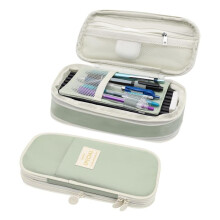 Trousse à Crayons de Capacité avec Fermeture Éclair pour le Bureau et L'École, Trousse à Stylos pour Étudiants et Adultes pour Fournitures
