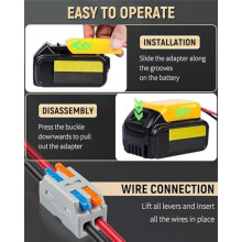 2pcs Power Wheel Adapter for 20V Lithium Battery,Battery Adapter with Wire Harness Connector, Power Adapter Conversion
