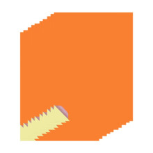 A4-Aufkleberpapier - A4-Aufkleberetiketten 8,27 X 11,69 Zoll für Laser-/Tintenstrahldrucker für Büro, Schule, Fluoreszierendes Orange