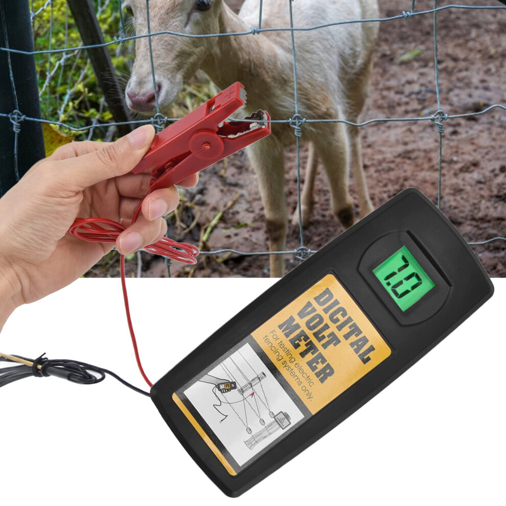 Electric Fence Tester With Lcd Display, 9.9Kv Digital Voltage Meter And Fault Finder For Farm And Garden 9092120980424