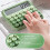 Desktop 12 Digit Cute Calculator, Mechanical  Design, Large LCD Display  Button Calculator,Gradient 6