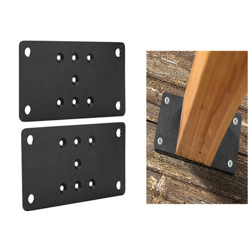 Heavy Duty Patio Column Base Plate Fence Column Base Fixer Bracket Deck Column Anchor Plate Patio Column Base Connector 2