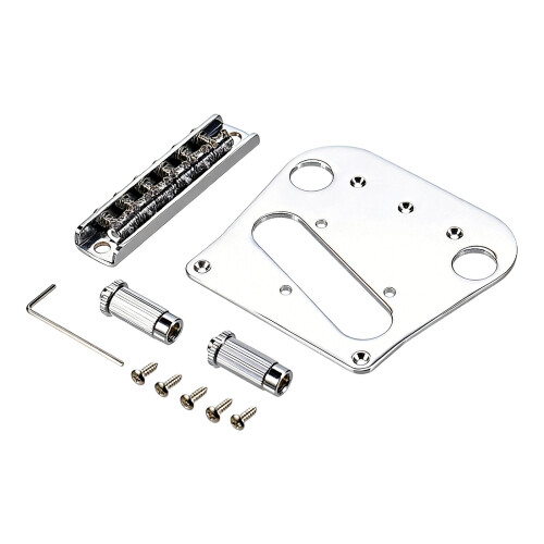 Iron Guitar Bridge Plate Set 6 Saddles Bridge and Stabilizer