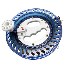 Clear Hand Spool Fishing Reel Ergonomic Handle High-Blue 18cm