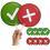 Double-Sided Correct & Wrong Handheld Signs Paddle for Classroom Activity Competition Scoring Voting Paddles Teaching 1