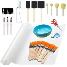 23-Piece Essential Decoupage Tool Set with Silicone Mat, Foam Brushes, Water Pens, Glue Bowl, Bottle for DIY Arts Crafts