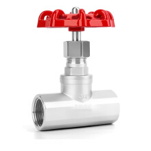 3/4" NPT Stainless Steel B-Type Globe Valve, Adjust-Flow Rate Heavy Duty Threaded Manual Rotary Sluice Shut-Off Valve