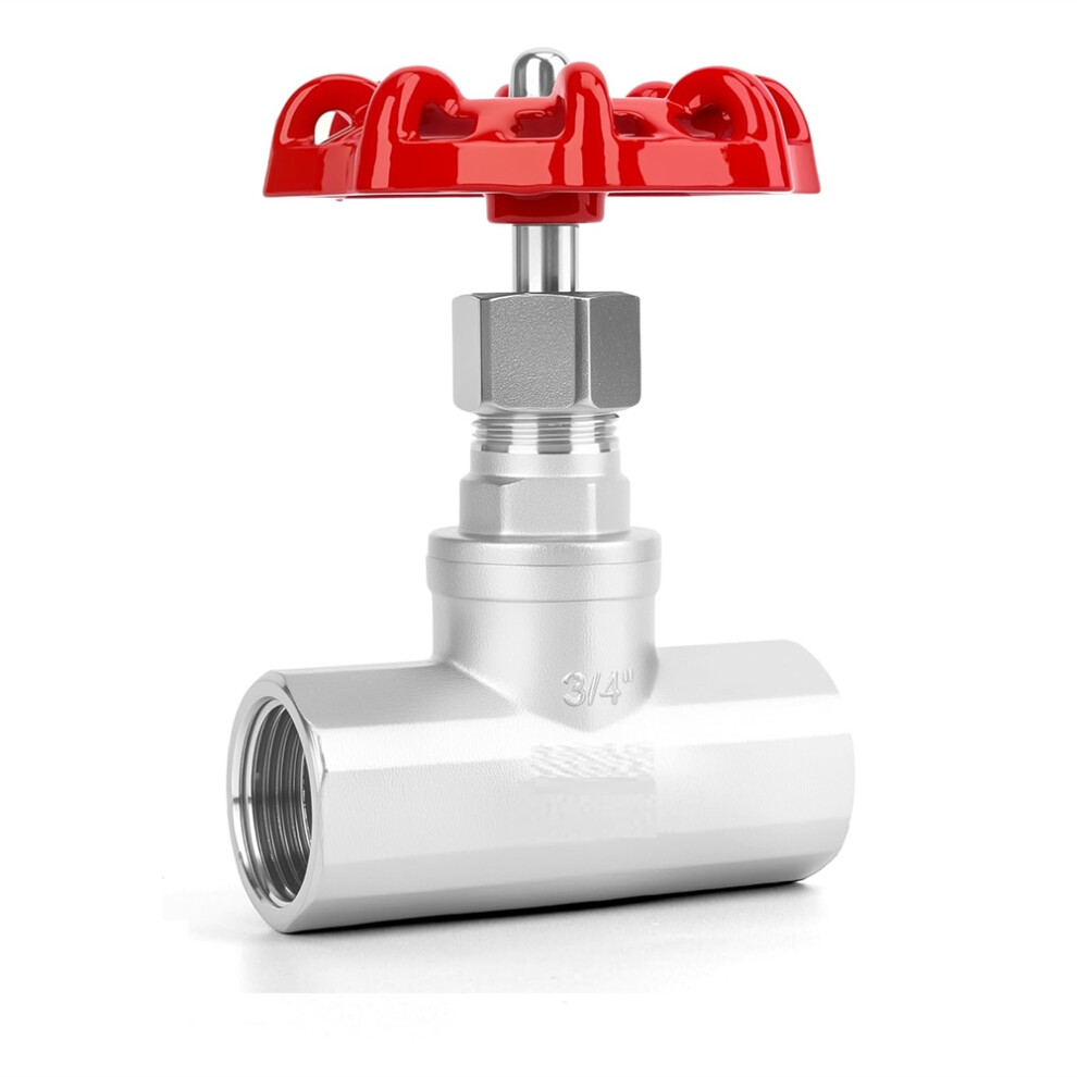 Photos - Tap / Valve / Fitting 3/4" NPT Stainless Steel B-Type Globe Valve, Adjust-Flow Rate Heavy Duty Threaded Manual Rotary Sluice Shut-Off Valve