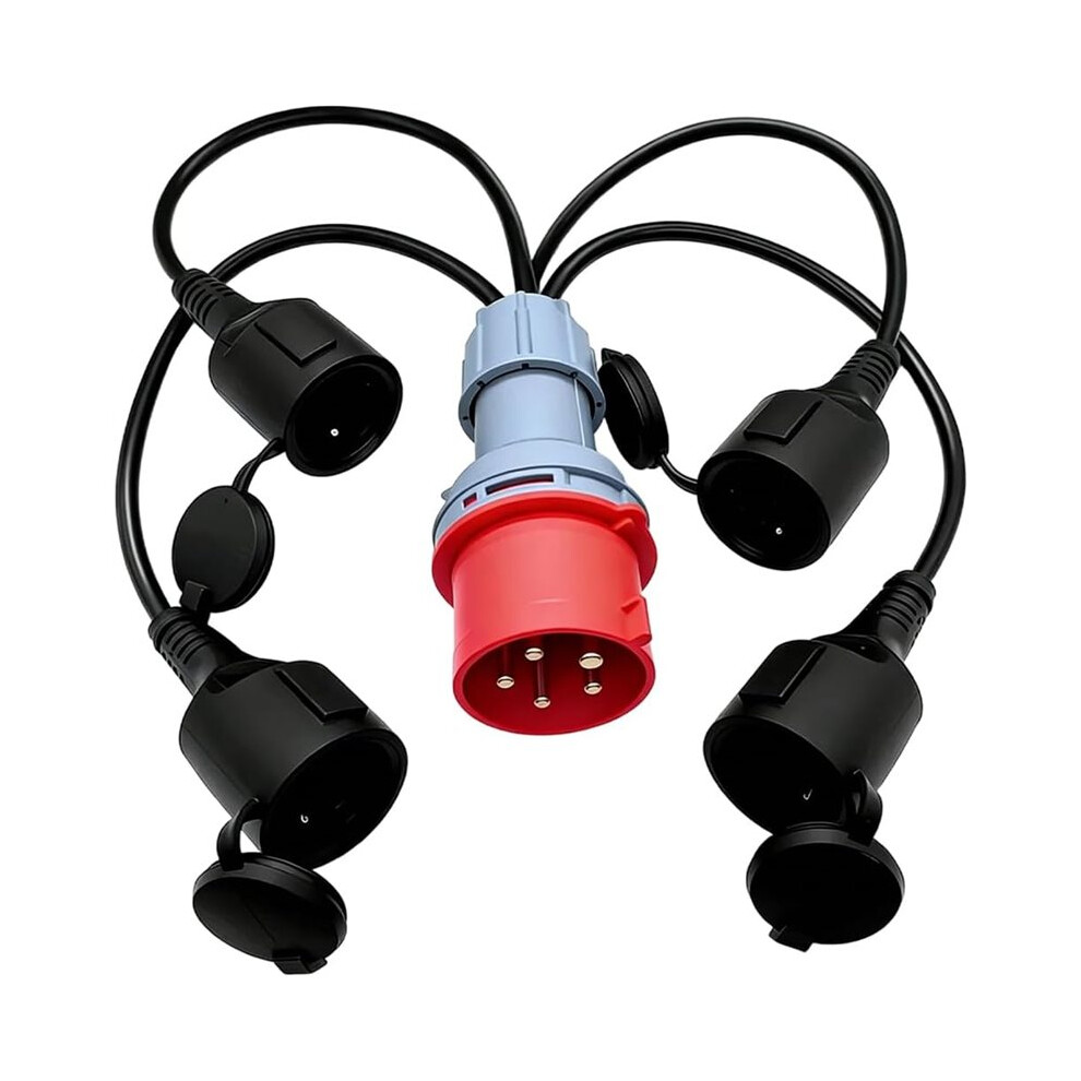 Cee Adapter High Current Distributor, 32 A To 16 A High Current Adapter,415 V Plug To 4 X 240 V Adapter,Ip44 Cee Adapter 4713004329737