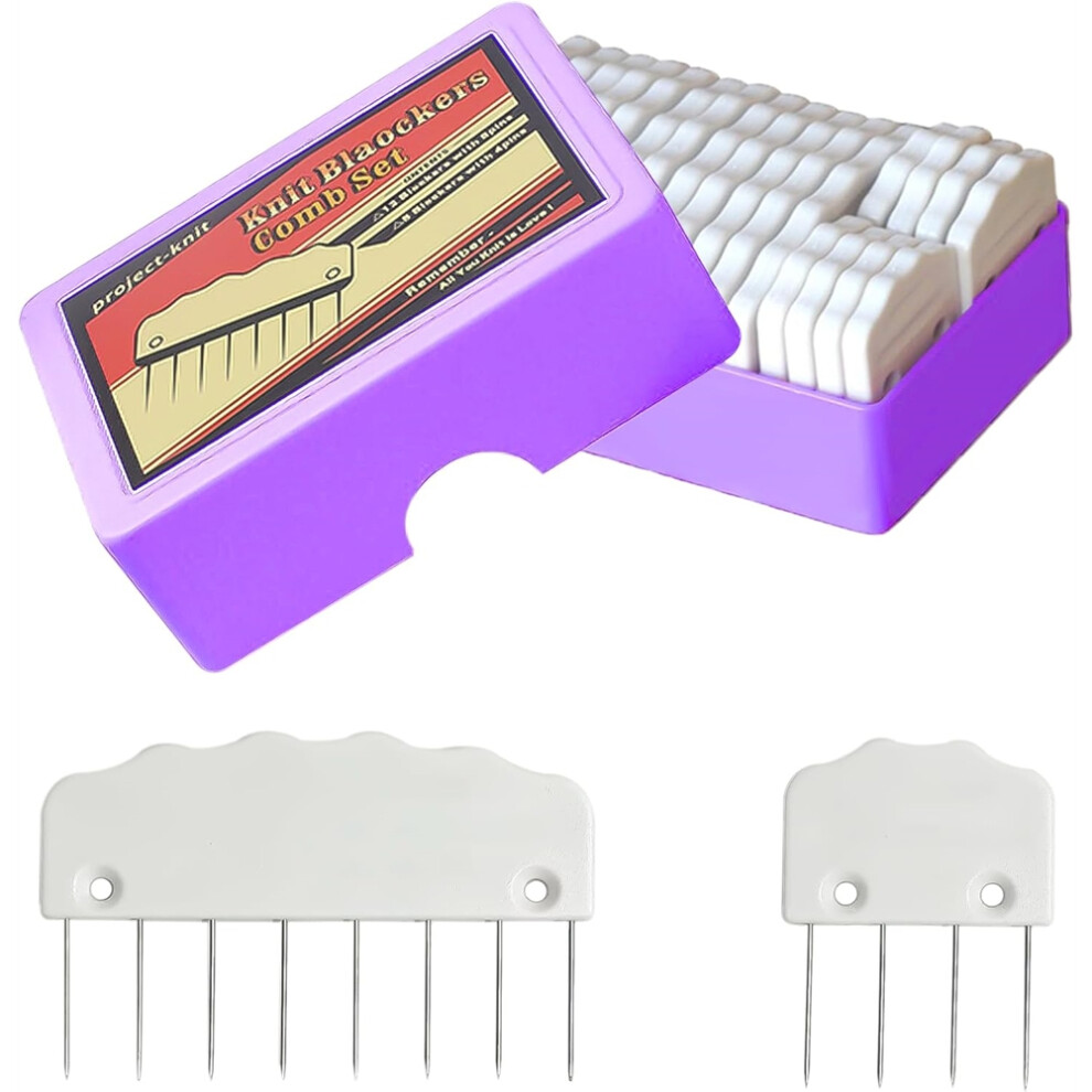 20Pcs Knit Blocking Pin Kit, Knit Blockers Combs For Crochet Knitting Blocking Board Mats, Knit Blocking Pins 6032661126502