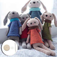 Juego de 30 Juntas de 29,5 mm para Muñecas, con Discos de Fibra y Accesorios de Madera para la Creación de Muñecos de Peluche.