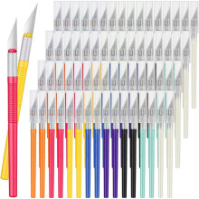 64-Pack Exacto-Set, Exacto-Knivar i Bulk, Hantverk för Papper, Trä, Kartong, Schabloner, Konst, Lera, Hobby med Exacto-Blad