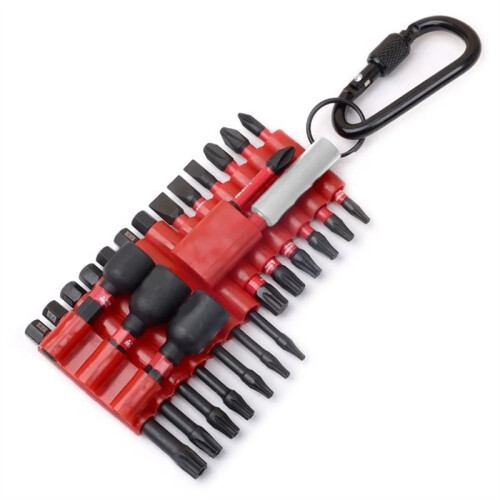 24Pcs Impact Screwdriver Bits Sets with Organizer Sleeve 1Pc Bit Holder Magnetic Mixed Torx  Flat Electric Bits Set