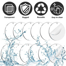 18 Supports Décoratifs en Acrylique Polyvalents pour Loisirs Créatifs, Sublimation et Création de Porte-Clés (5 cm / 7,5 cm / 10 cm)