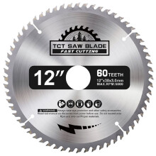 1 Stück 12 Zoll 60T Kreissägeblatt Hartmetall-Sägeblatt Bohrung 30 mm Holzverarbeitungs-Schneidscheibe für Holz und Kunststoff