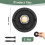 Round Doorbell Push Button, Metal Black Wired Lighted  LED Doorbell Button Replacement Solid Iron Door Bell Warm White 8