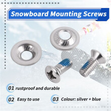 8 Stks/Set Snowboard Binding Schroeven Set, Snowboard Montage Schroeven met Snowboard Schroeven Ringen Vaste Ski Accessoires