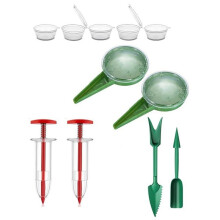 Semoir Outils de Semoir, Épandeur de Semis à Main et Ensemble de Balais, Petit Épandeur Semoir à Main