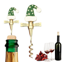 Kerstwijnopener, vleugelkurkentrekker, metalen handmatige wijnflesopener, multifunctionele kurkentrekker voor thuis en obers met bierflesopener