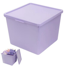 Storage Bin, Large Capacity Foldable Plastic Container for Home Organization, Multipurpose Collapsible Box for Toys Clothes, Stackable