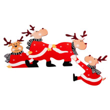 Christmas Door Topper Decor – Cute Santa Wooden Corner Sign for Door, Wall, Window, Mirror & Cabinet – Compatible with Winter Holiday Themes