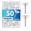 50 Pcs Clear Push Pins, Reusable Flat Head Thumbtacks Compatible with Sharp Steel Point Tacks 1