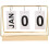 Desktop Wooden Calendar Golden Rectangular Blocks Day Countdown 1Set 8.3x3.9x5.9in 1