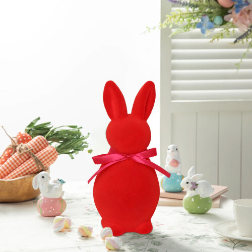 Easter Bunny Figurine Resin White 20 cm