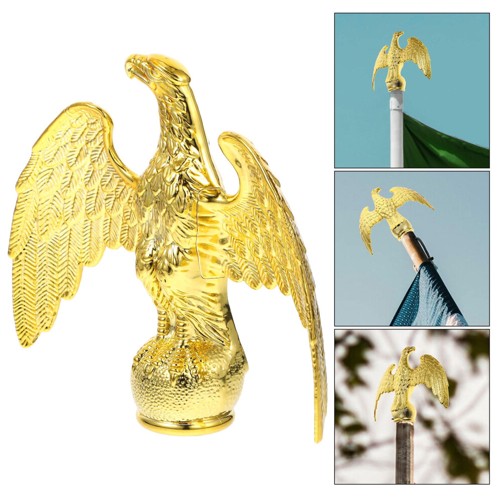 Flag Topper,Eagle Flag Topper - Metal Outdoor Flagpole Finial (, 5 Wingspan) Bronze