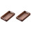 2X Rectangular Bamboo Wood Tea Tray Display Plate Walnut Color Cup Storage Handle Japanese Tea Set Tray 29x20x4cm 1