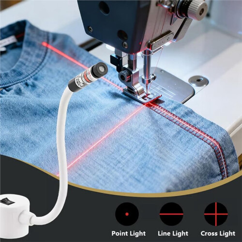 Magnetic Positioning Quilting Laser Light for Sewing Machine - Dot/Straight /Crosshair Replaceable Header 2