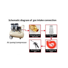 High Flow Air Blower Gun for Compressor with Angled Bent Nozzle High Pressure Dust Removal Air Blowing Dust Gun Black