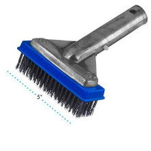 Pool Cleaning Brush with Durable Wire Bristles for Fast Algae Removal on Spa, Wall and Hot Tub
