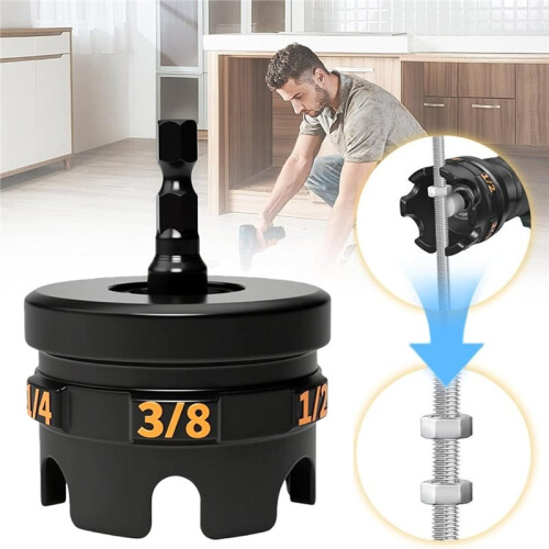 3Pcs Nut Zip Drill Attachment for Fast Nuts and Bolt Removal Impact Drill Conduit Racks Strut Systems Wrenches Tool 2
