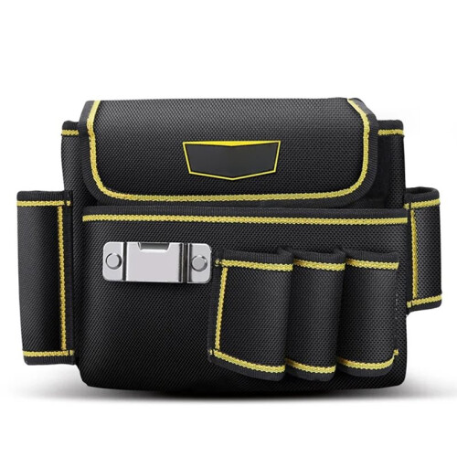 1pc Multi-Pocket Tool Pouch, 600D Oxford Cloth, Adjustable Belt for Electrician, Carpenter 2