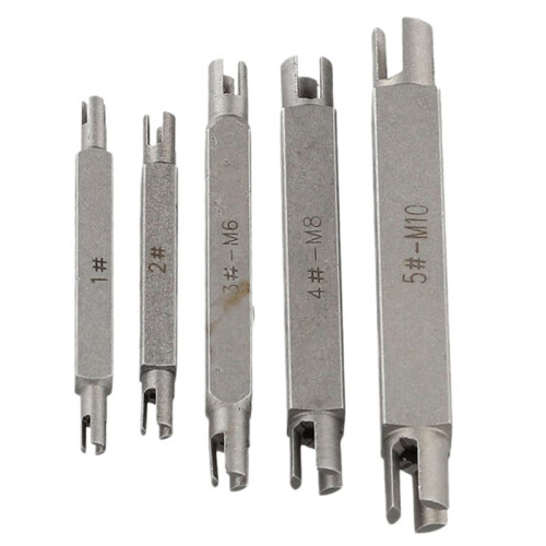 5PCS M10 Screw Tap Extractor Set - Double  Hex Extractor for Broken Screws